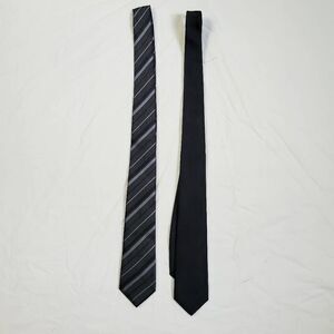 The Children's Place TCP Boys Size 8-14 Yr. Black/Gray Stripe Tie